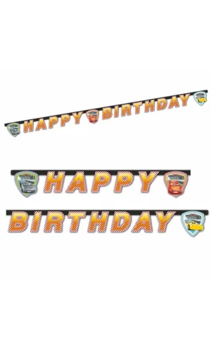 Cars 3 "Happy Birthday" Die-cut Banner - 1pk
