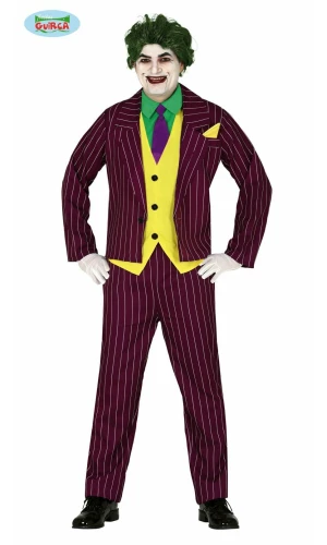 Crazy Joker Costume - Adult Size Medium