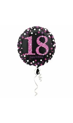 18 Happy Birthday Foil Balloon 18'' - 45cm