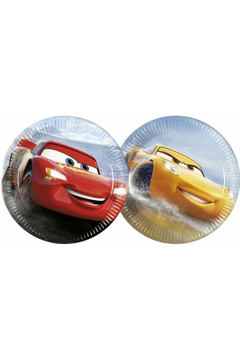 Disney Cars The Legend of The Rock 20cm Paper Plates (2 Mixed Designs) - 8pk