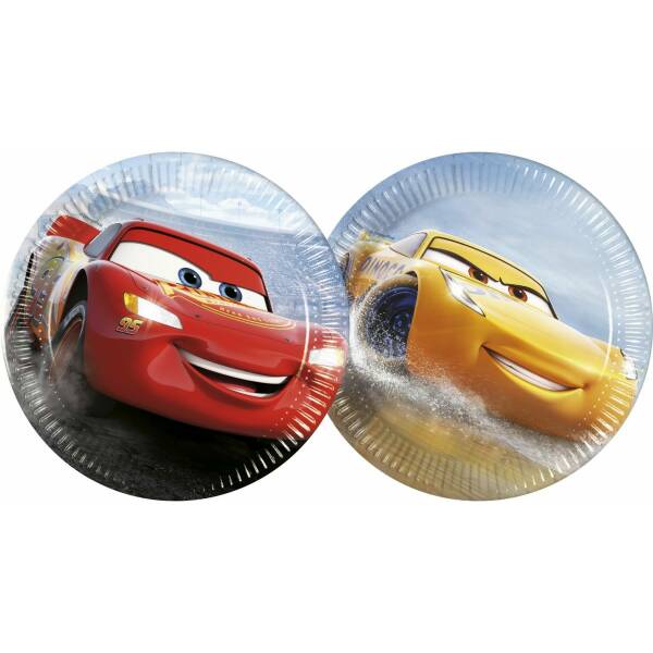 Disney Cars The Legend of The Rock 20cm Paper Plates (2 Mixed Designs) - 8pk