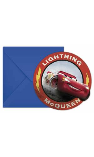 Disney Cars The Legend of The Rock Die-Cut Party Invitations - 6pk