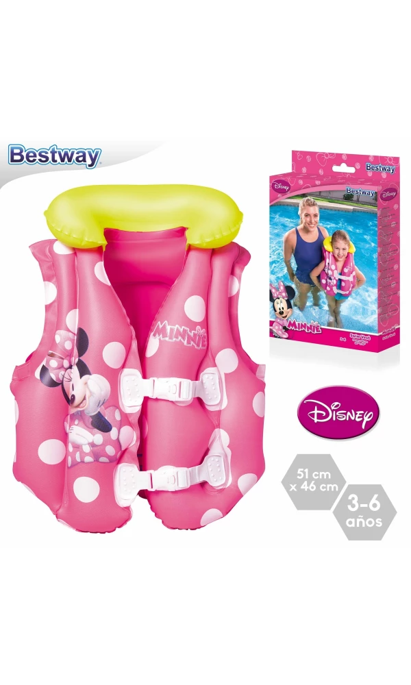 Bestway Minnie Mouse Pool & Beach Swimming Float Vest 51x46 cm (Online Only)