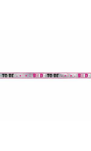 Foil Pink Stars Bride to Be Banner - 12 ft - Long Fold