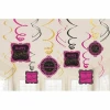 Born To Be Fabulous Dangling Swirl Cutouts Decoration Kit - 12pk
