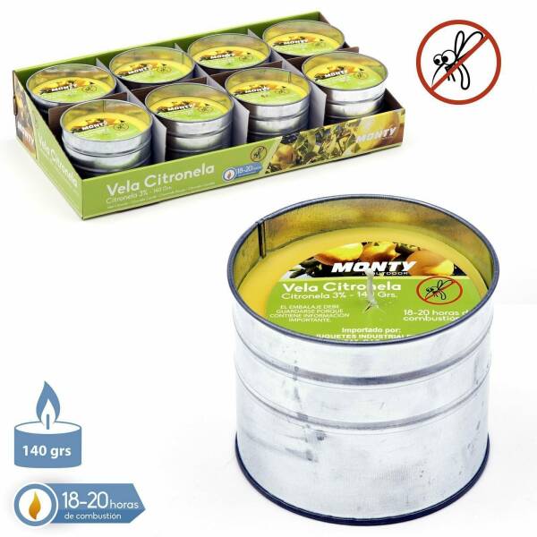Vela Citronella 10x8cm (18-20 Hrs) 140g