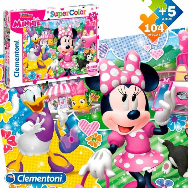 Glitter Minnie Puzzle - 104pcs