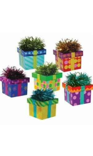 Gift Package Balloon Weight Assorted Colours 170g - 5cm x 5cm x 5cm