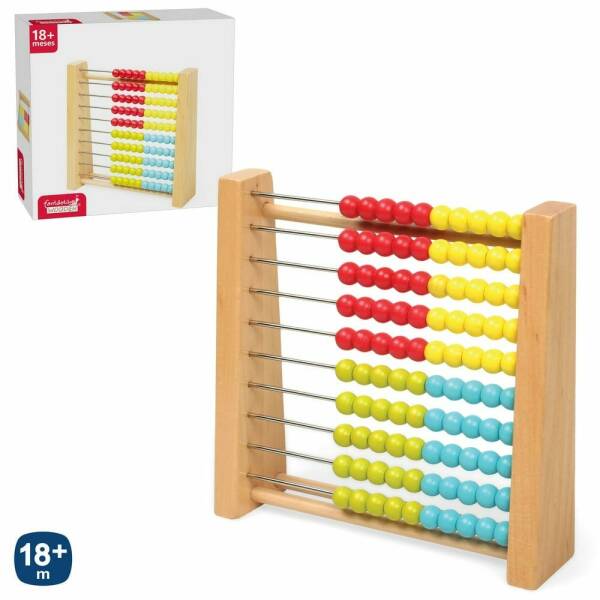 Wooden Abacus -18cm x 4.5cm x 17.5cm