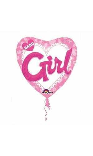 Multi Balloon Baby Girl Foil Balloon - 81 cm x 81cm