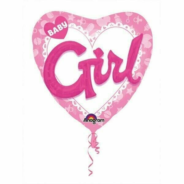 Multi Balloon Baby Girl Foil Balloon - 81 cm x 81cm
