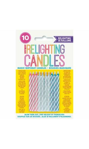 Multicolor Magic Birthday Candle - 10pk