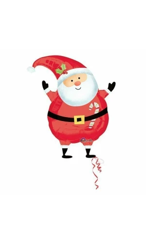 Joyful Santa Foil Balloon 19'' x 24'' (48cm x 61cm)