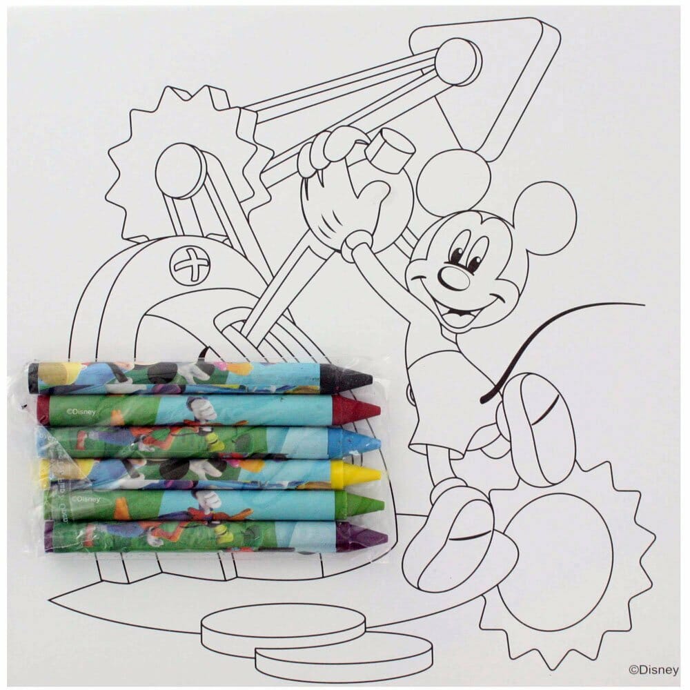 Mickey Mouse Clubhouse Colouring Set with 6 Crayons - 17.78cm x 17.78cm