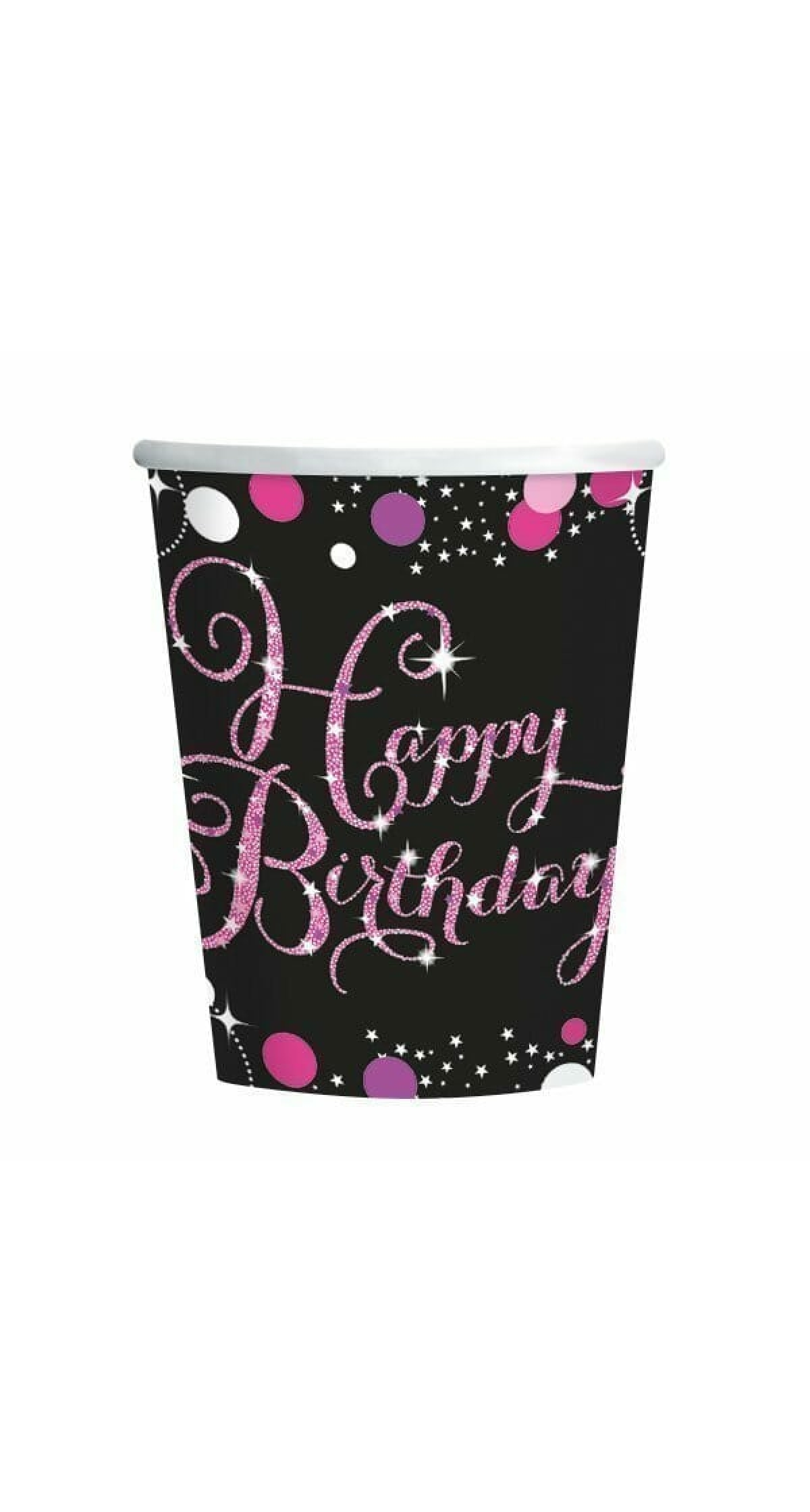 Pink Celebration Paper Cups  266ml - 8pk