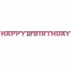 18th Pink Sparkling Celebration Paper Letter Banner - 2.13m