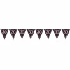 30th Pink Sparkling Celebration Plastic Flag Banner - 4m