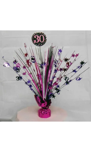 30th Birthday Pink Sparkling Celebration Centerpiece 46cm - 1pk