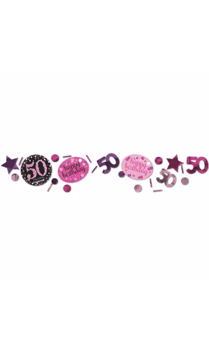 50th Pink Sparkling Celebration Confetti – 34g
