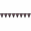 60th Pink Sparkling Celebration Plastic Flag Banner - 4m
