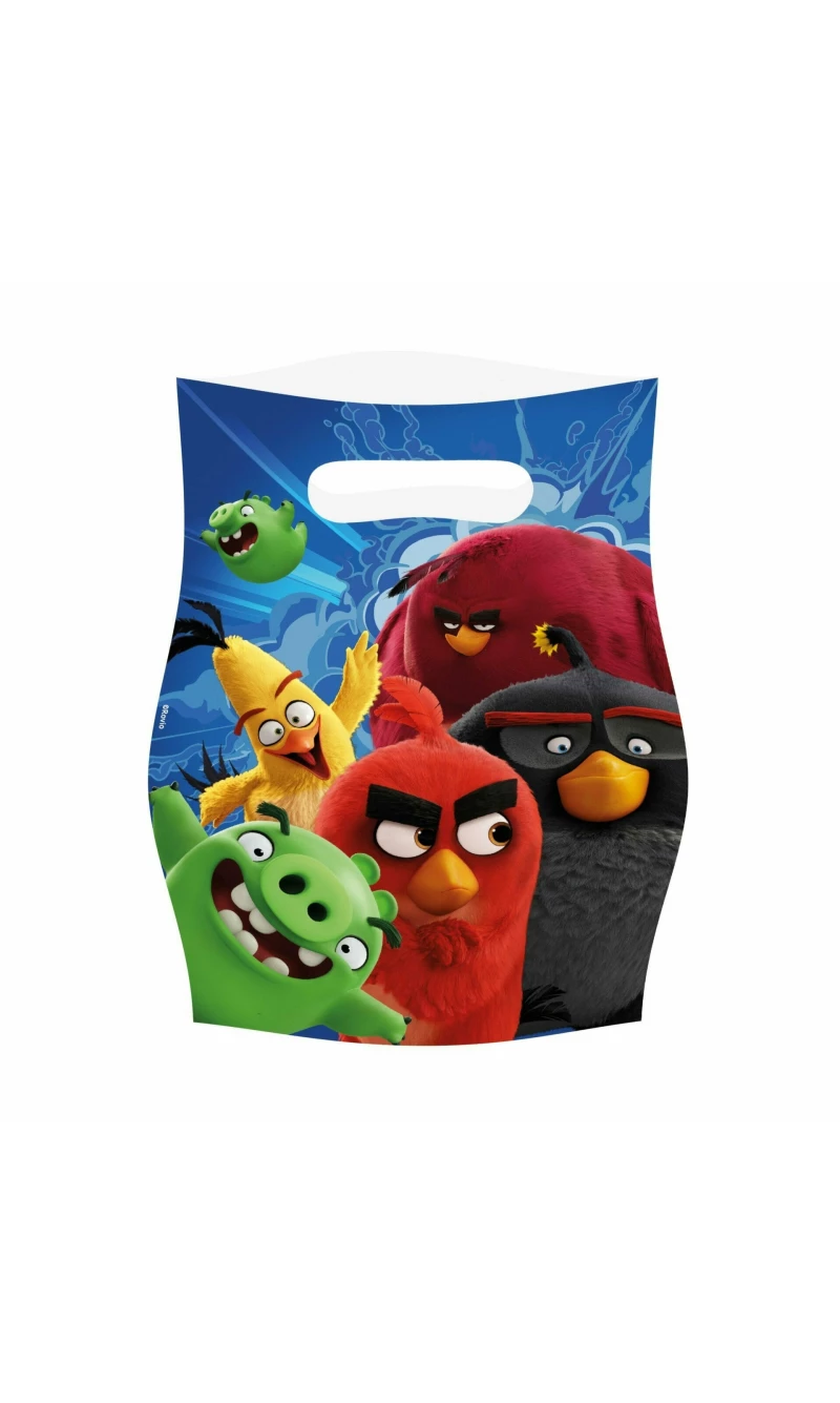 Angry Birds Plastic Party Bags - 8pk