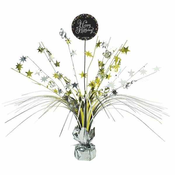 Happy Birthday Gold Sparkling Celebration Centerpiece 46cm - 1pk