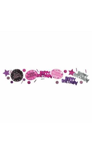 Happy Birthday Pink Sparkling Celebration Confetti - 34g