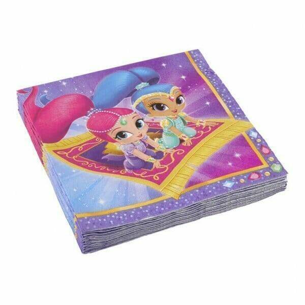 Shimmer and Shine Lunch Napkins 2ply 33cm x 33cm - 20pk