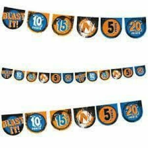 NERF Plastic Pennant Banner/ Target - 4m x 17cm