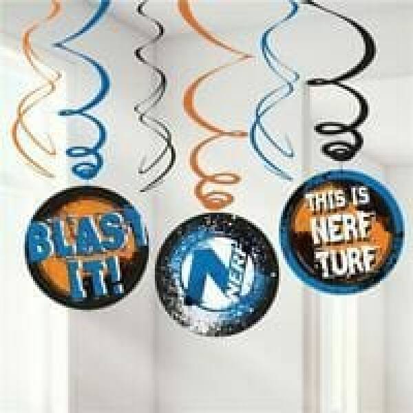 NERF Swirl Decorations/ Targets - 6pk
