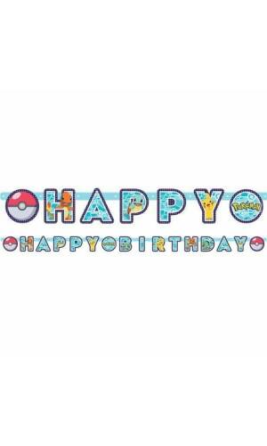 Pokemon Birthday Letter Banner - 2.1m