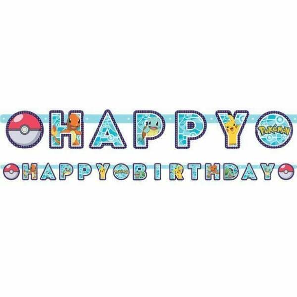 Pokemon Birthday Letter Banner - 2.1m
