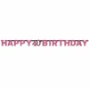 40th Pink Sparkling Celebration Paper Letter Banner - 2.13m