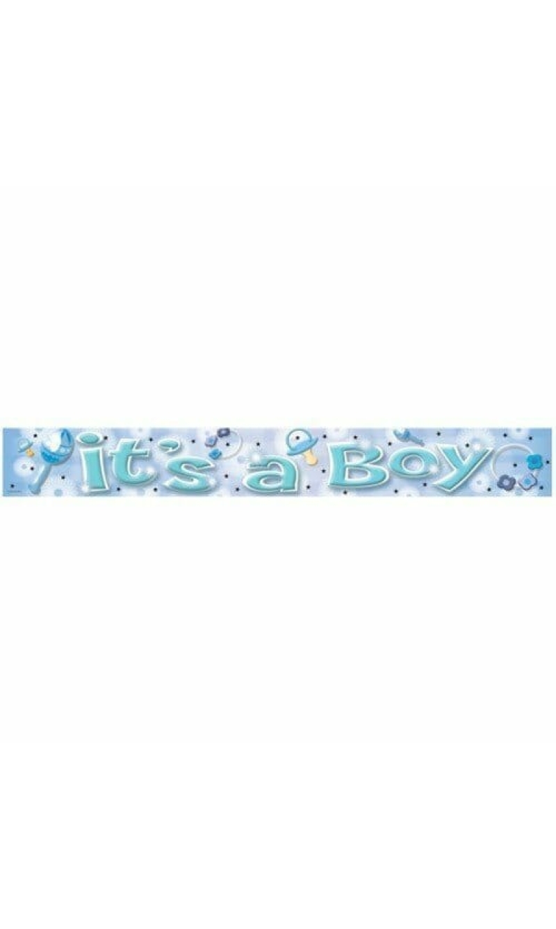 It's a Boy Foil Banner - 11cm x 365cm