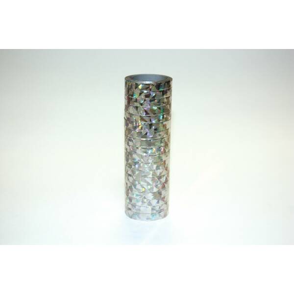 Holographic Streamers Silver 4m x 7mm