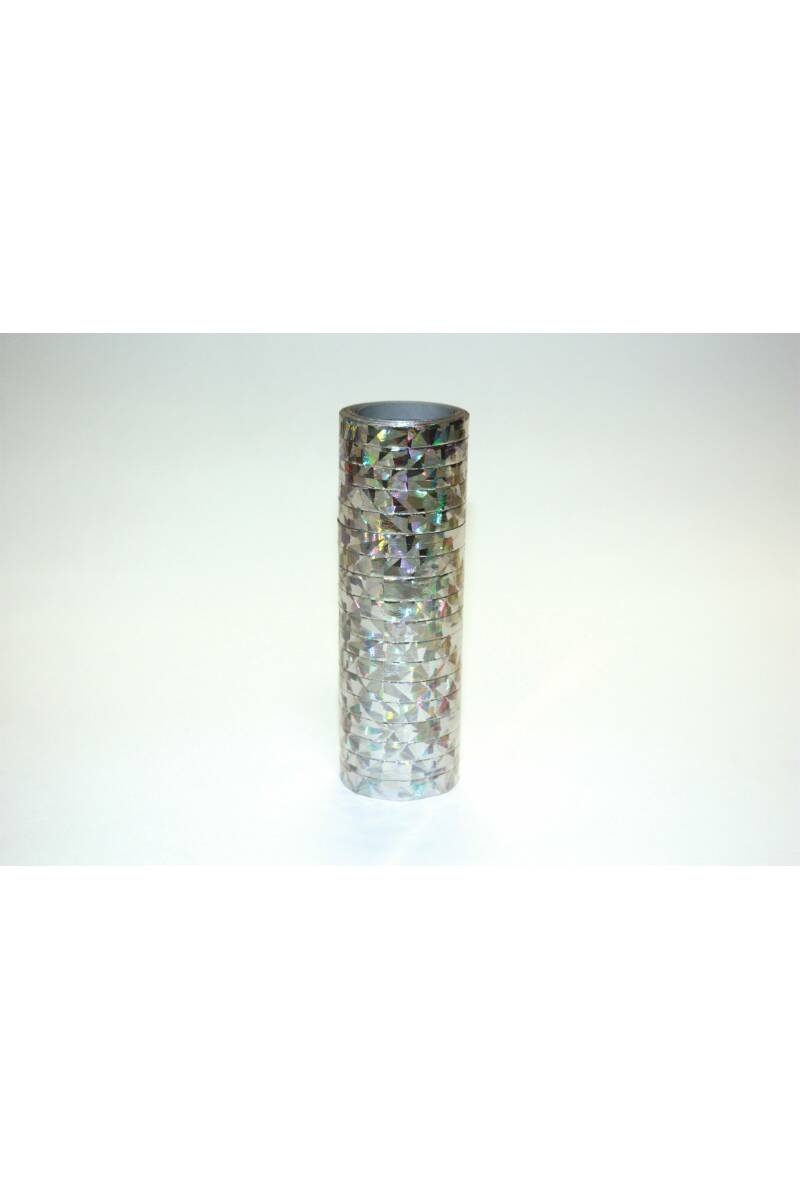 Holographic Streamers Silver 4m x 7mm