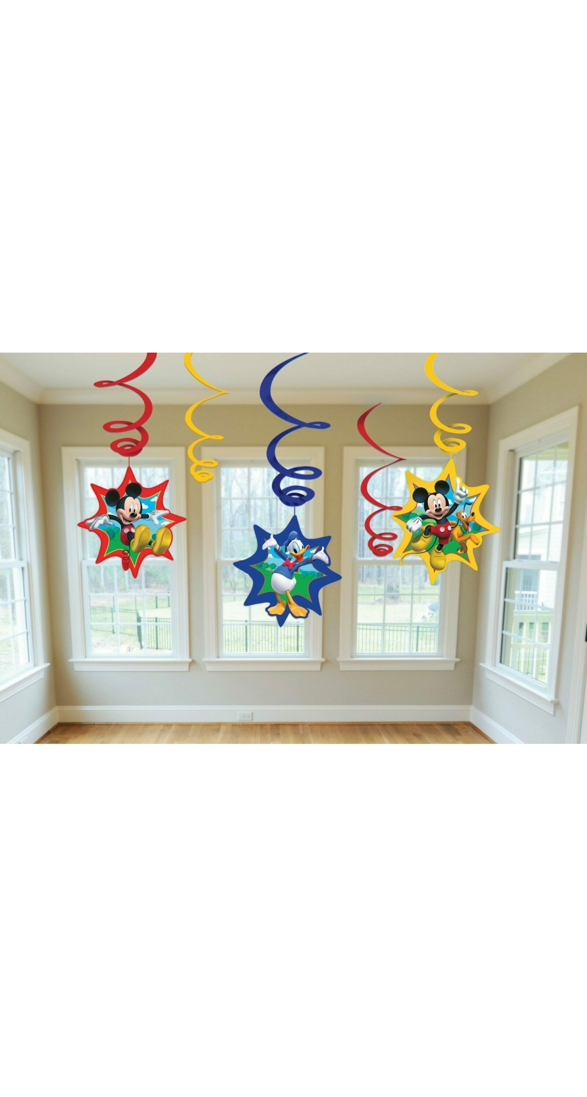 Mickey Mouse Clubhouse Hanging Swirl Decorations - 6pk