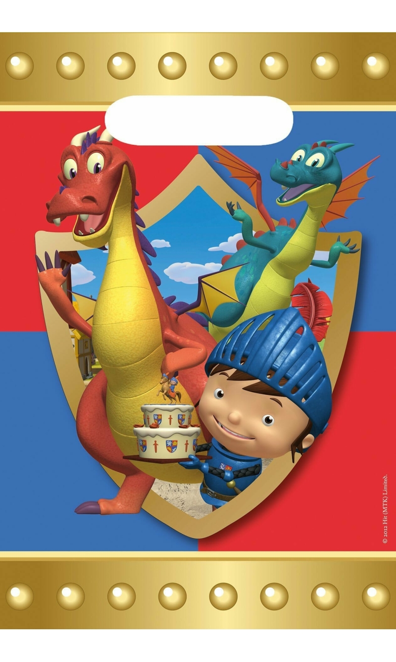 Mike The Knight Plastic Party Bags - 8pk