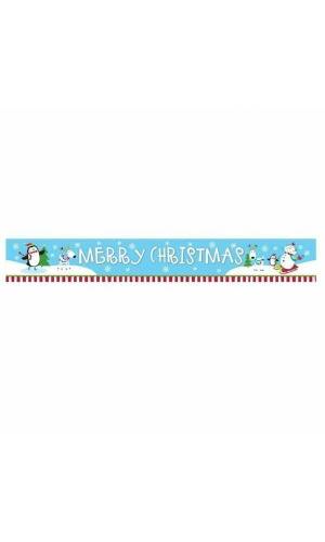 Joyful Snowman Foil Banner - 4.5m