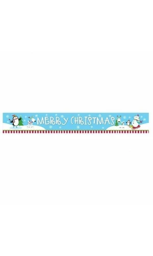 Joyful Snowman Foil Banner - 4.5m
