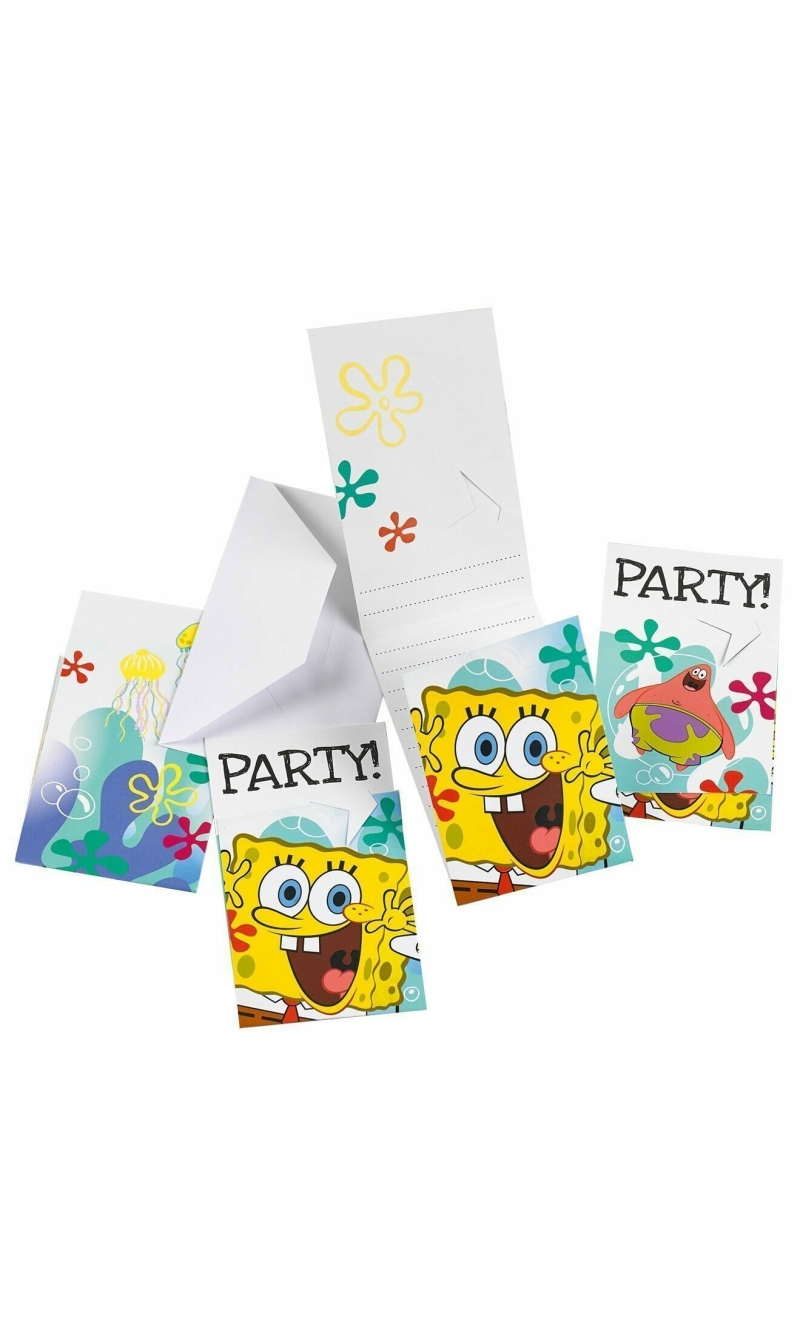 SpongeBob Invitations - 6pk
