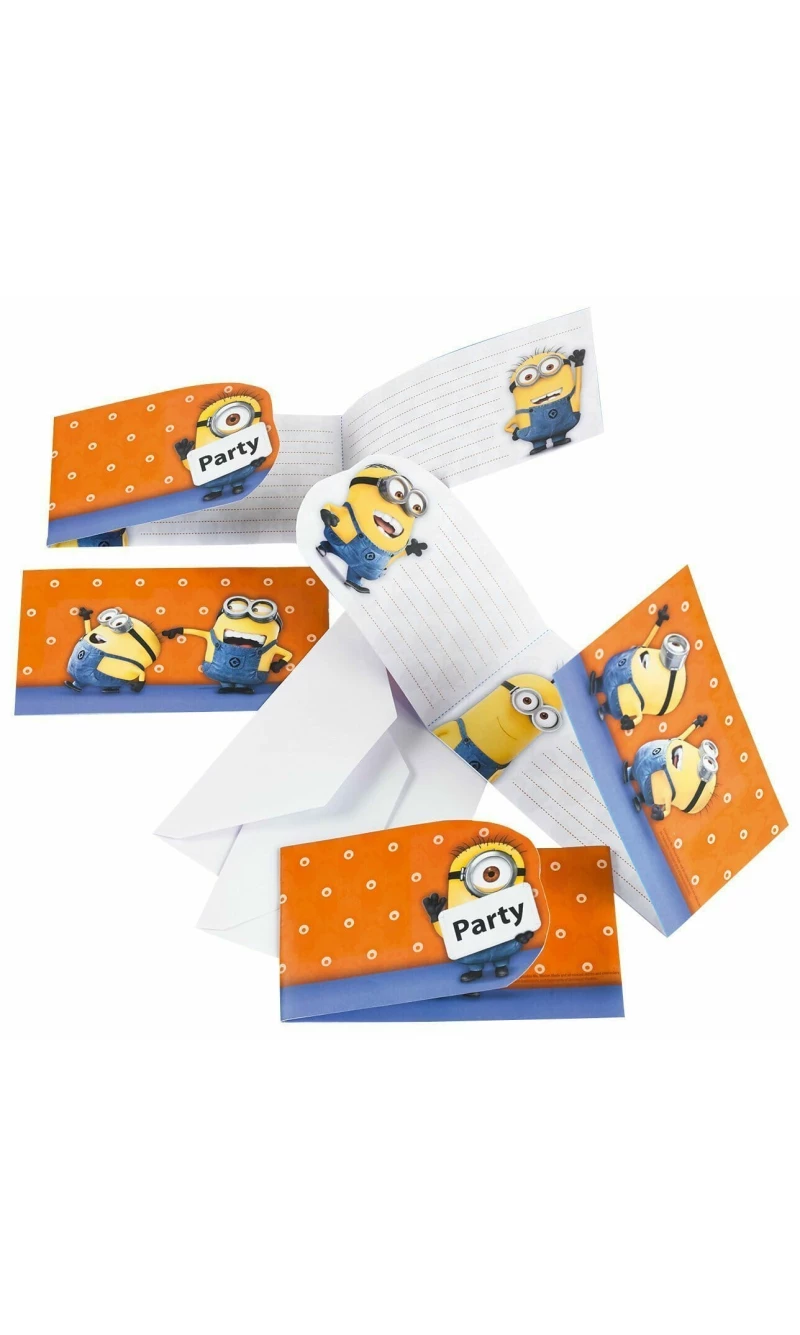 Minions Invitations with Envelopes - 6pk