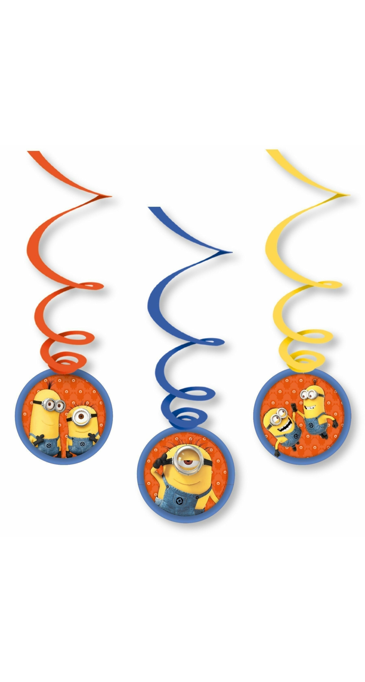 Minions Hanging Swirls 60cm - 6pk