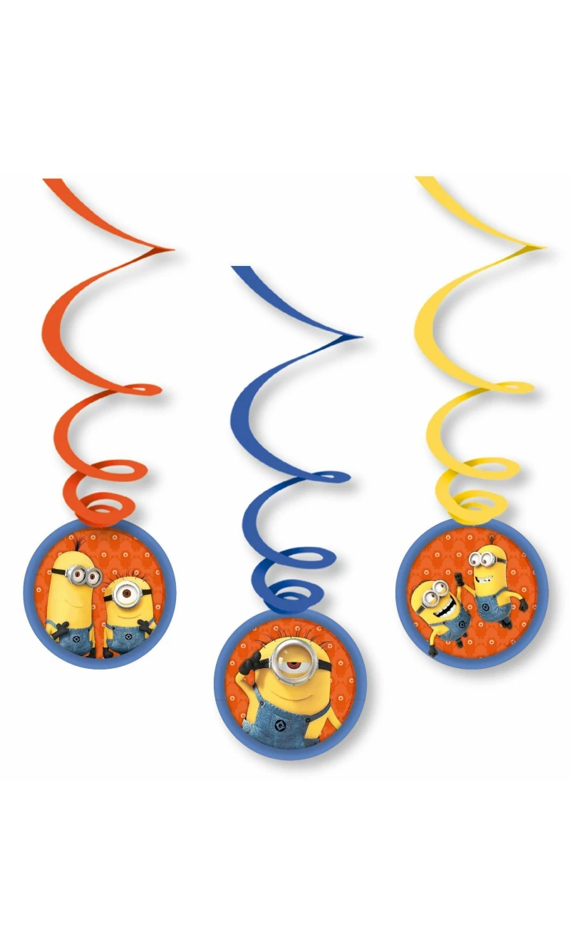 Minions Hanging Swirls 60cm - 6pk