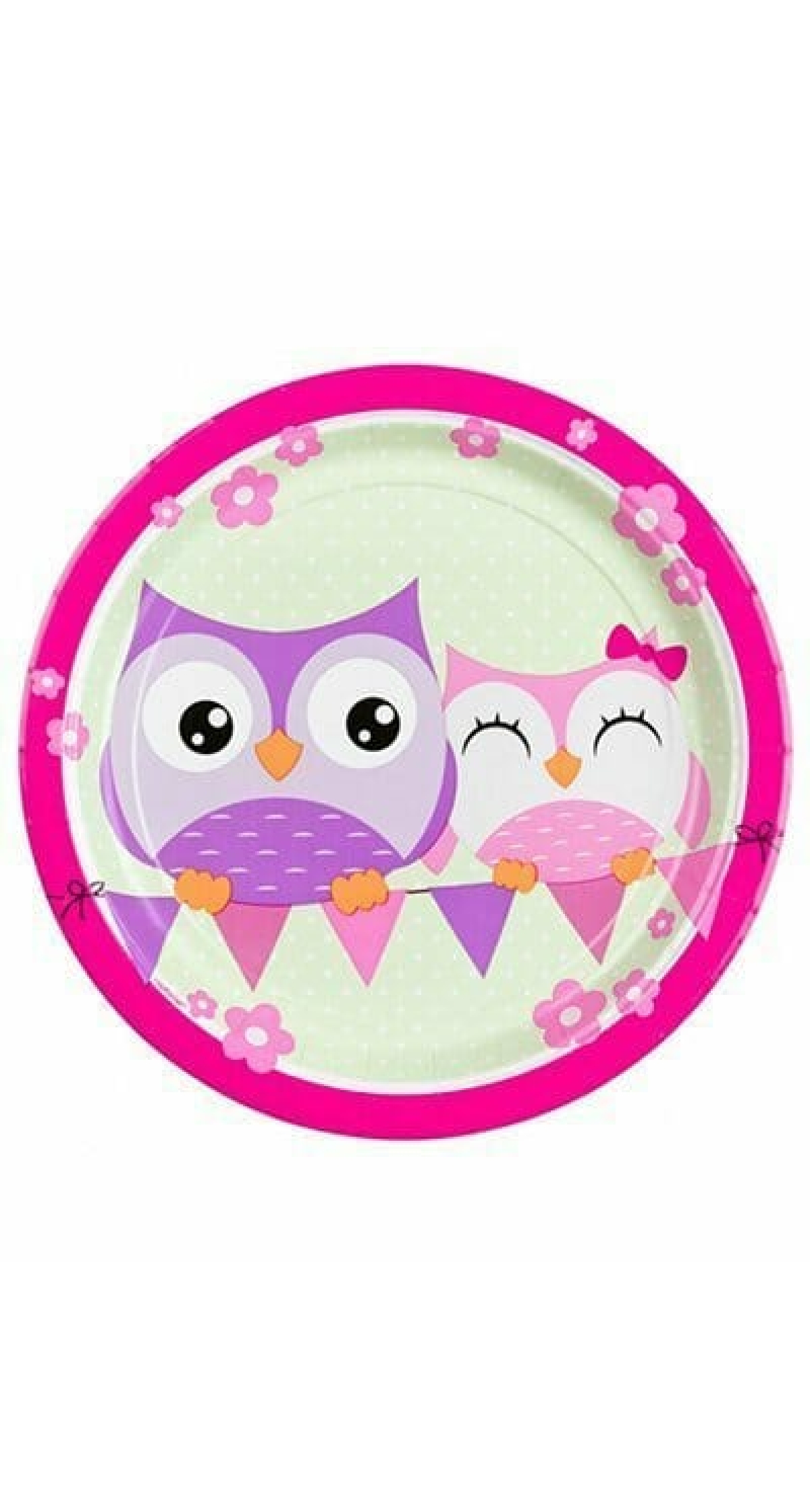 Owl Paper Plates 22.9cm - 8pk