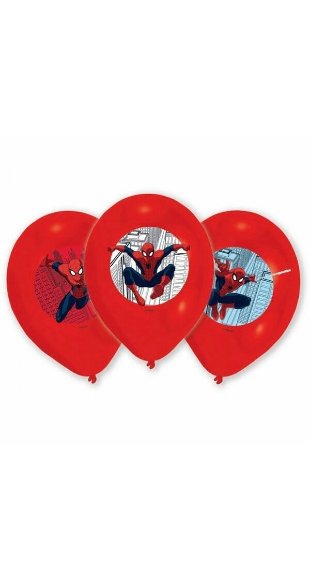Spider-Man Printed Balloons 11" Latex - 6pk