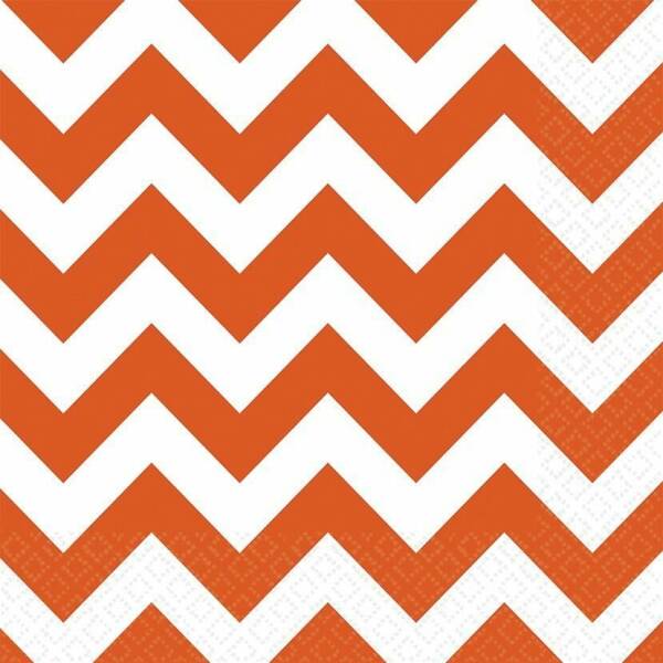Orange Peel Chevron - 20 x Lunch Napkins