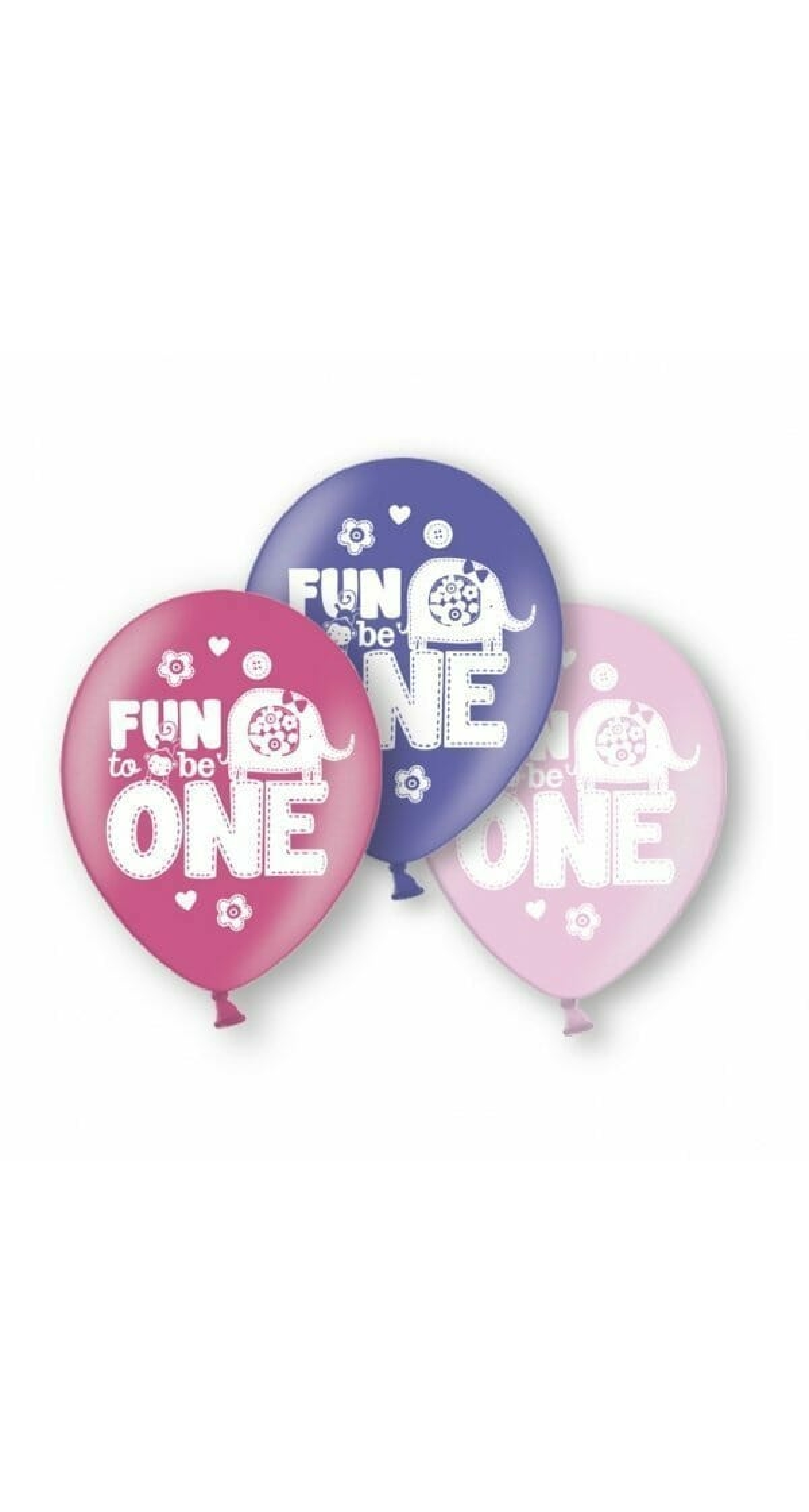Fun to be One Printed Birthday Latex Balloons - 6 pk
