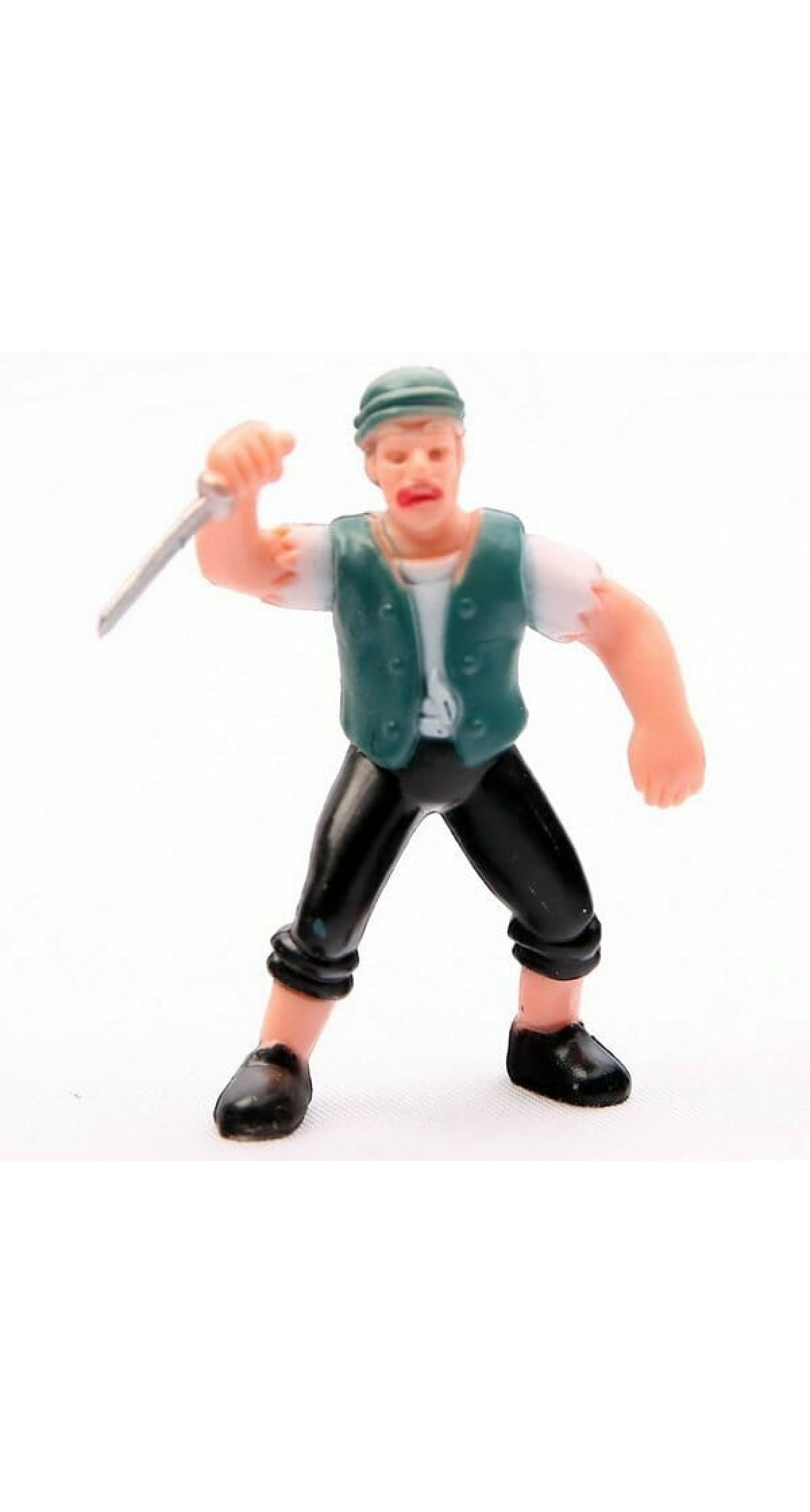 Pirate with Knife Plastic Cake Topper - 6cm