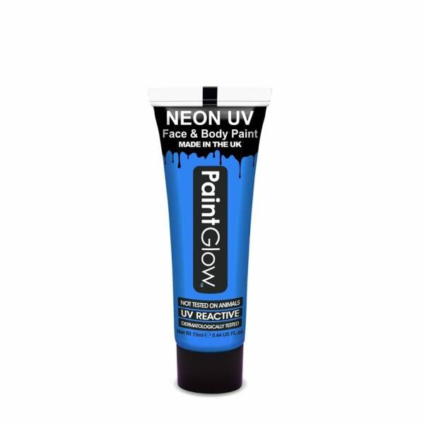 Neon UV Face & Body Paint Water Based (12ml) -  UV Blue (PRO)